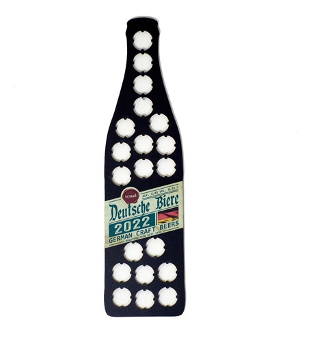 Botella Decorativa Coleccionador Tapas De Cerveza, 20 Tapas