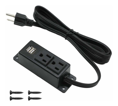 Power Strip With Usb Ports, Wall Mounted Power Strip Flat Pl