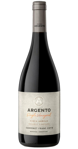 Vino Tinto. Argento Single Vineyard F. Agrelo Cabernet Franc