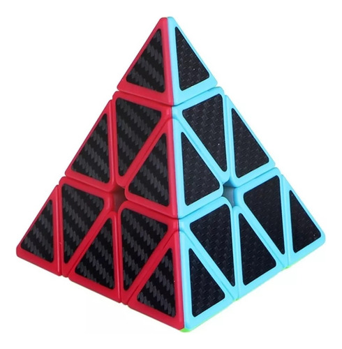 Cubo Rubik Qiyi Pyraminx Piramide 3x3 Fibra De Carbon Speed