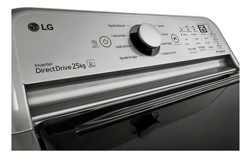 Lavadora automática LG Top Load Inverter Dd 25kg Silve