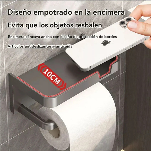 Estante De Almacenamiento Doble Con Soporte Para Rollos De B