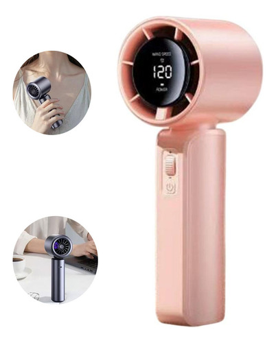 Ventilador De Alta Velocidad Portátil Mini Pantalla Digital Simop