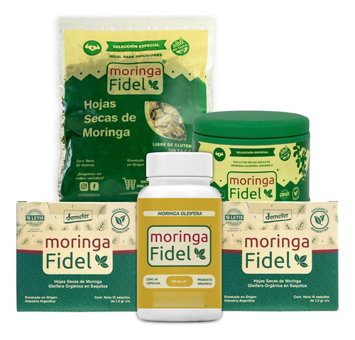 Pack Moringa Fidel Suplementación Orgánica