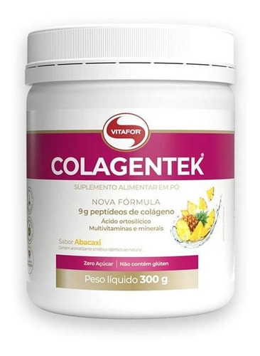 Colágeno Colagentek 300g - Hidrolisado Abacaxi - Vitafor
