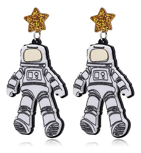 Pendientes S European And American New Astronaut Spaceman 21