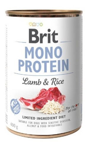 Brit Care Mono Protein Lamb & Rice Alimento Húmedo Pethome