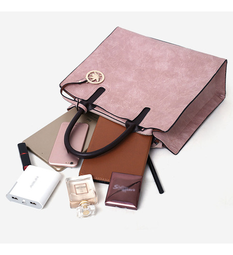 Set De 3 Bolsas De Hombro Y Cosmetiquera Para Dama