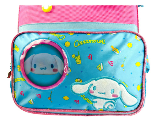 Mochila Cinnamoroll Hello Kitty Sanrio Primaria Ruz Original Rosa Cinamoroll