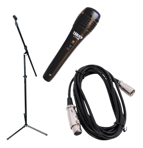 Microfono Dinamico Cable Xlr + Soporte + Pipeta Prm