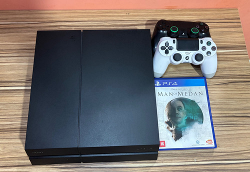 Playstation 4 Fat 500gb - Acompanha 2 Controles E 1 Jogo Preto