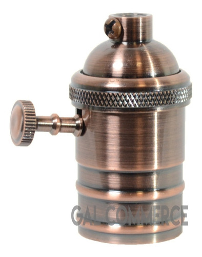 Imagen 6 de 7 de 4 Portalamparas Vintage Metalico Retro Bronce Elección En Stock!