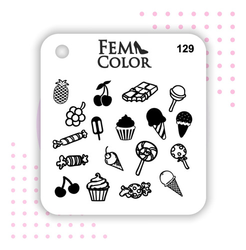 Placa De Stamping Acrilico Candy Lefemme  Flores Mod.129