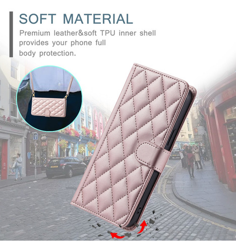 Funda Protectora De Piel Abatible Para Xiaomi 14t 5g/14t Pro 5g/poco M7 Pro 5g, Funda Protectora De Piel Con Correa De H