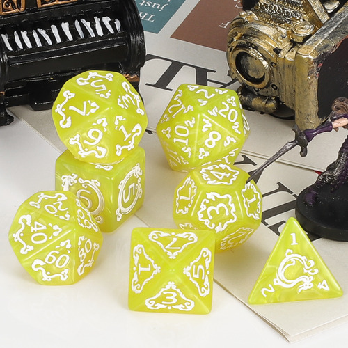 Dados De Juego De Rol Para Dnd, 7 Piezas De Dados Poliédrico