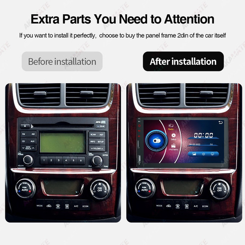 7'' 2 Din Auto Estéreo Carplay Mirrorlink Pantalla Táctil