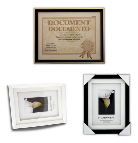 Portarretrato Para Fotografías Y Documentos Pack X3 Unid