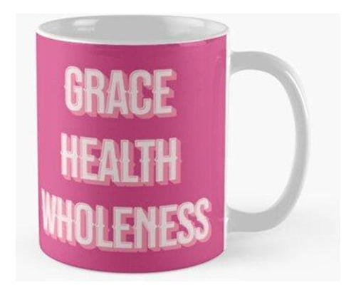 Taza Grace Health Plenitud En Rosa Calidad Premium