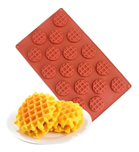 Molde Para Waffles Moldes Silicona  Repostería Pastelería