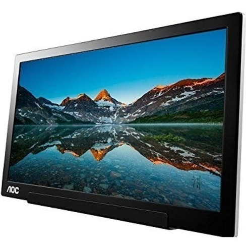 Monitor Portátil Aoc I1601fwux 15.6\ Con Alimentación Usb-c, Extremadamente Delgado, Full Hd 1920 X 1080 Ips, Smartcover, Autopivot (solo Para Dispositivos Con Modo Usb-c Dp Alt)