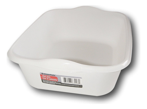 Essentials Plato Plastico Blanco 8 Cuarto Galon 13½ X 11 4½