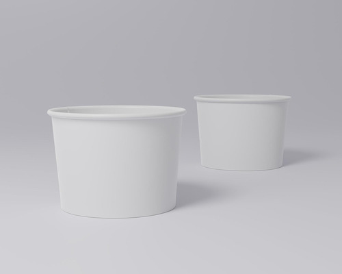 50 Pz Tazón Desechable 6oz Para Nieve, Fruta, Postre, Botana Color Blanco