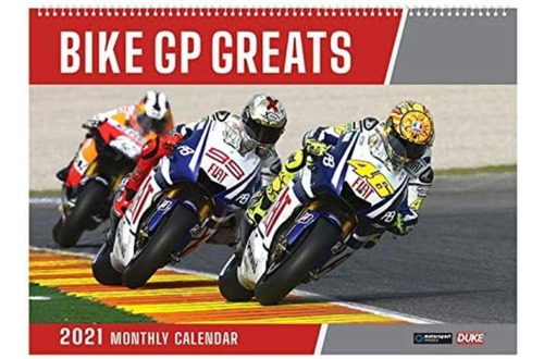 Libro: Bike Grand Prix Greats 2021 Wall Calendar (english, S