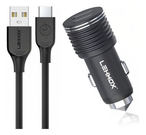 Carregador P/ Carro Carga Rápida Tipo C 3.1a 2 Usb