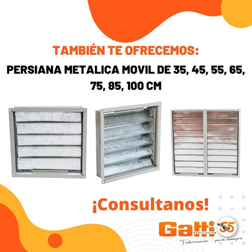 Imagen 8 de 9 de Persiana Plástica Movil Extractor De Aire 25 Cm Cocina Baño Gatti Ventilacion
