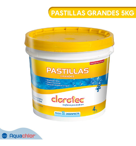 Pastillas De Cloro 90% Para Piletas Clorotec Grandes 5kg
