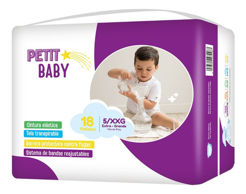 Pañal Petit Baby Etapa 5 - 72un