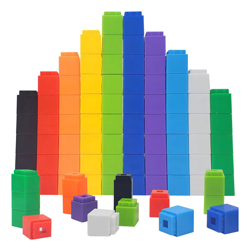 Cubos Conectores Matemática 100 Unidades Método Singapur