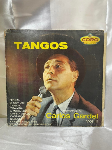 Tangos Homenaje A Carlos Gardel Disco Lp Vinilo Acetato 