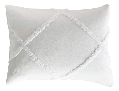 Chenille Lattice 100% Algodón Solid Color Pillow Sham, Tamañ