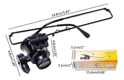 Lupa Con Luz Led Watch Repair Eye Loupe Mag