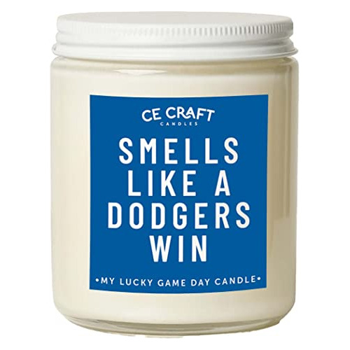 Vela  Smells Like Dodgers Win  - Regalo Divertido De Cu...