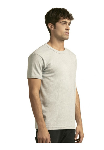 Camiseta Tres Ases Manga Corta Gris Interlock Art 509