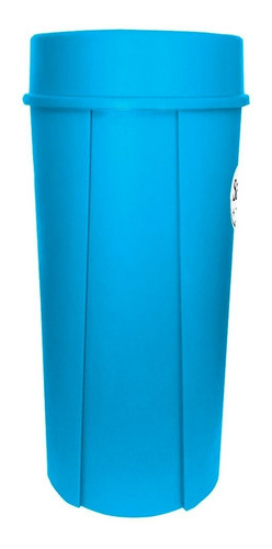 Bote De Basura Redondo 80l Con Tapa Embudo Color Azul
