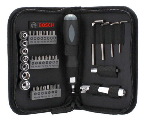 Juego De Puntas Bosch ( 38 Pz ) Dados,estuche Y Linterna 