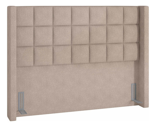 Cabeceira Cama Box Casal Queen 160cm Pisa P02 Linho Areia Cor Creme