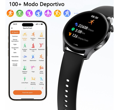 Reloj Inteligente Hombre Bluetooth Llamada Smartwatch