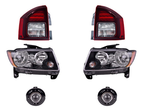 Faros + Nieblas + Calaveras P/jeep Compass 14 Al 16 Depo