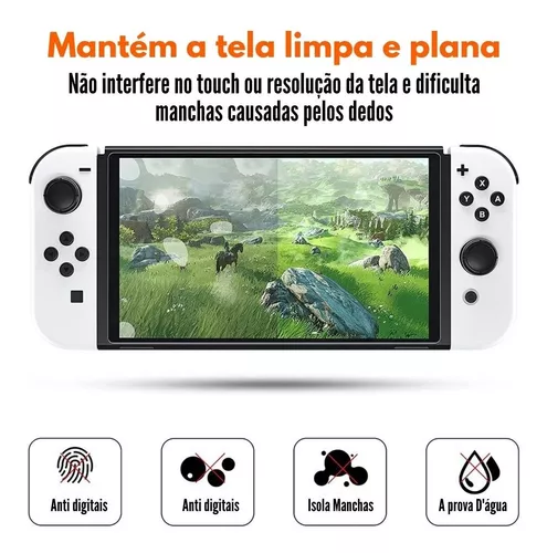 Película Vidro Temperado Nintendo Switch Oled Tela Inteira