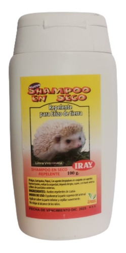 Imagen 1 de 1 de Shampoo Para Erizo En Polvo 100g