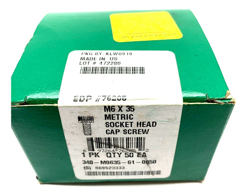 Decorah 340-m0635-61-0050 Metric Socket Head Cap Screw M Zzz