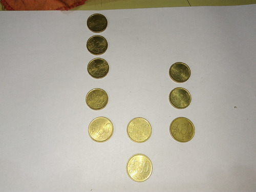 España Lote De 10 Monedas  Centavos  Euros Diferentes 20,50