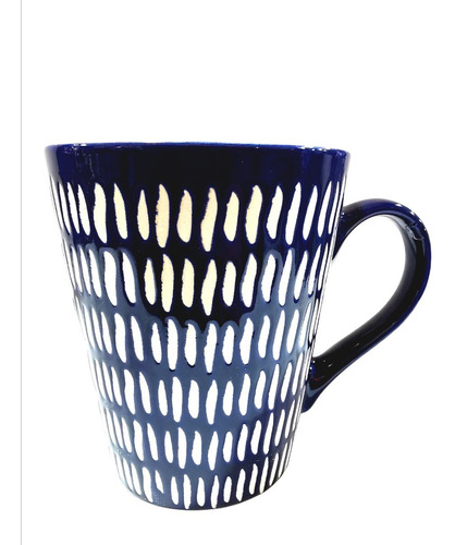 Tazon Taza Jarro Mug Sparks Blanco Y Azul 360 Ml