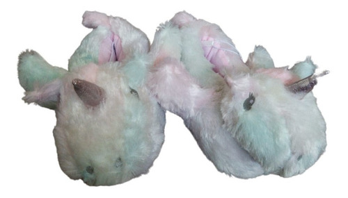 Pantufla D Unicornio Rainbow Calientita Acojinada 100%nueva