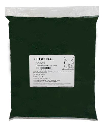 Chlorella En Polvo 100 Gramos Alga Clorela 100% Natural