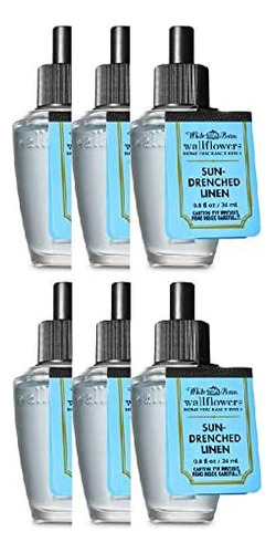 Bath And Body Works 6 Pack Sun-drenched Linen Wallflowe...